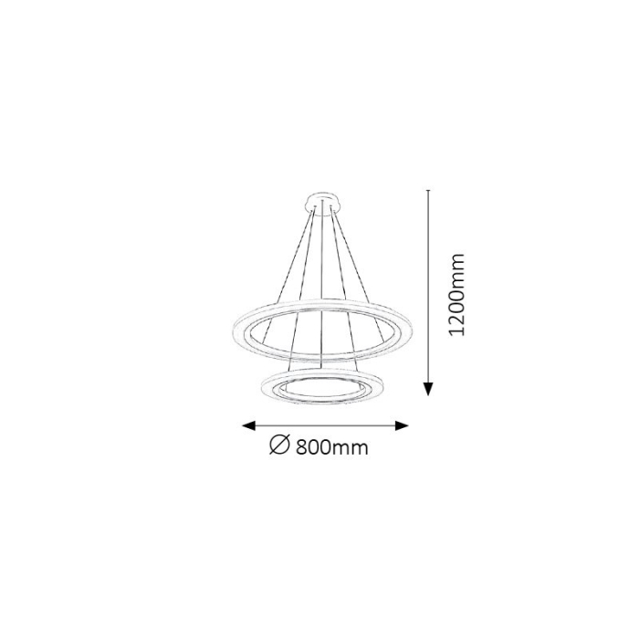 SUSPENSIE  ADRIENNE 2429 LED ARGINTIU ALB LED 62W [2]