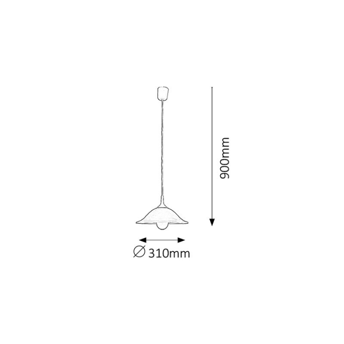 SUSPENSIE ALABASTRO 3905 CU 1 BRAT E27 1X60W D310MM [2]