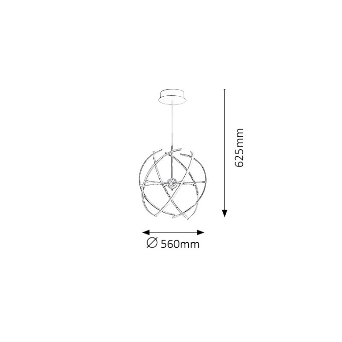 SUSPENSIE RABALUX ALYSON 2433 LED CROM CROM LED 48W [2]