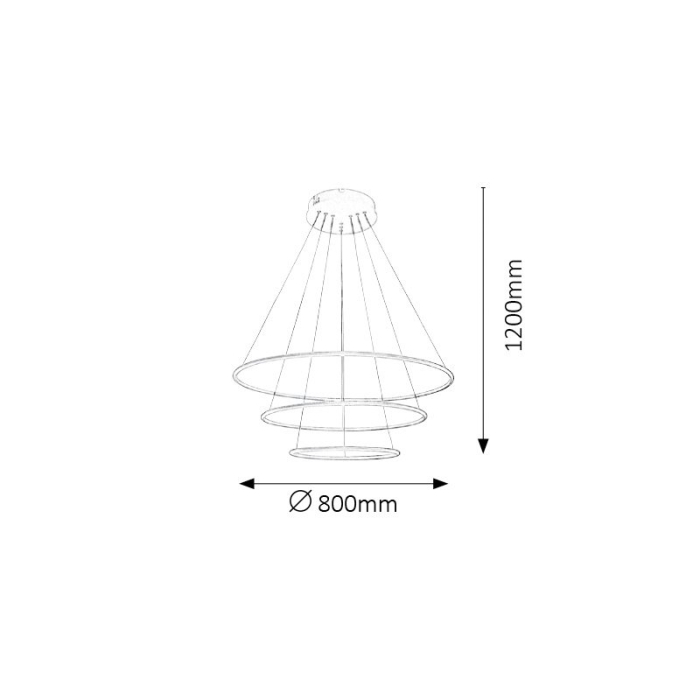 SUSPENSIE RABALUX DONATELLA 2545 ALB LED 95W [2]