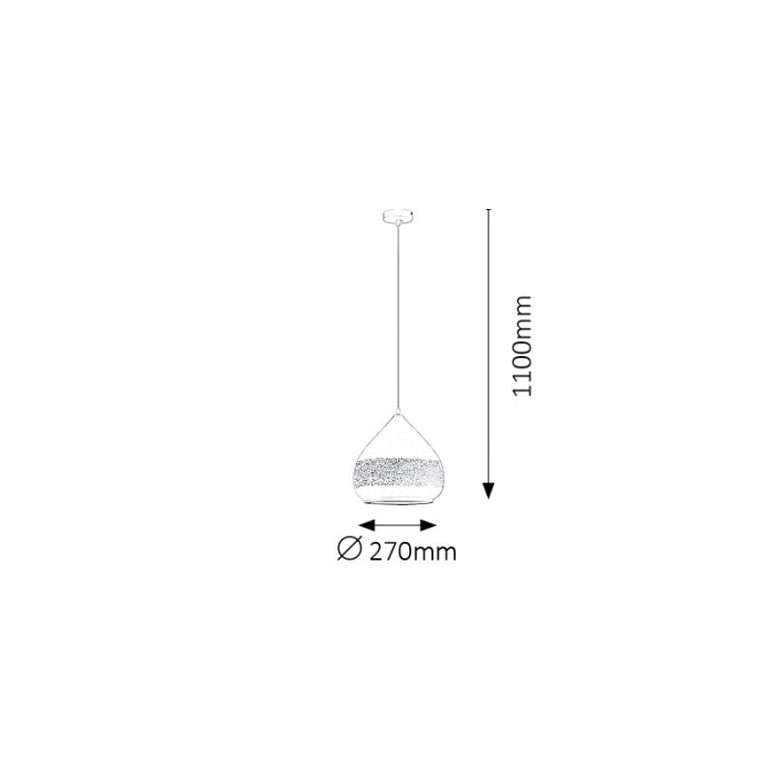 SUSPENSIE KAIA 2279 CU 1 BRAT ALB ALB E27 1X40W [2]