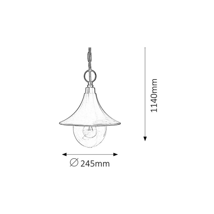 SUSPENSIE  KONSTANZ 8246 SI SUSPENSIE EXTERIOARE NEGRU E27 1X100W D245MM [2]
