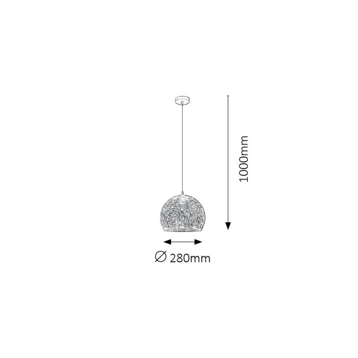 SUSPENSIE MANORCA 2276 CU 1 BRAT NEGRU NEGRU E27 1X40W [2]