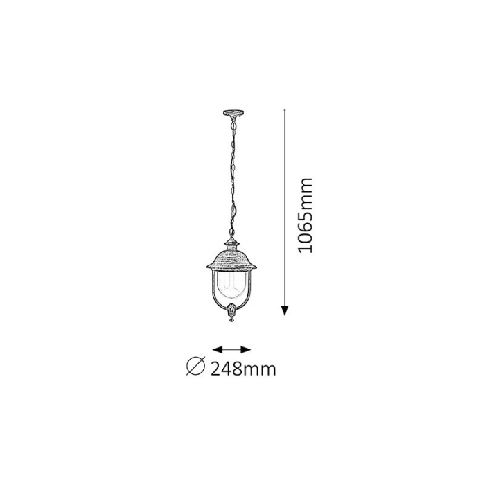 SUSPENSIE NEW YORK AURIU ANTIC TRANSPARENT E27 1X100W 106.5X24.8X24.8CM [2]