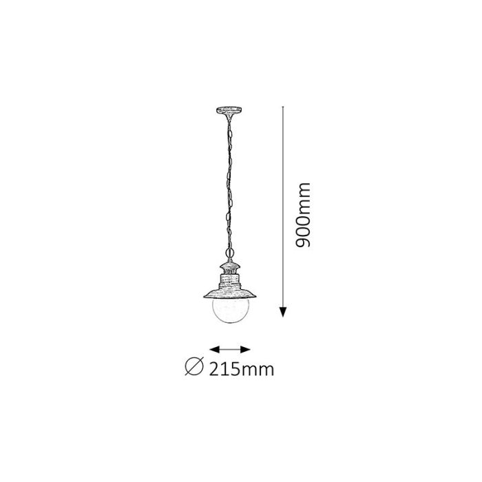 SUSPENSIE ODESSA 8164  E27 1X60W 90X21.5X21.5CM [2]