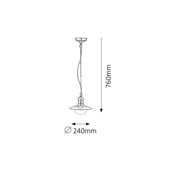 SUSPENSIE RABALUX OSLO 8764 SI SUSPENSIE EXTERIOARE TRANSPARENT E27 1X60W 76X24X24CM [2]
