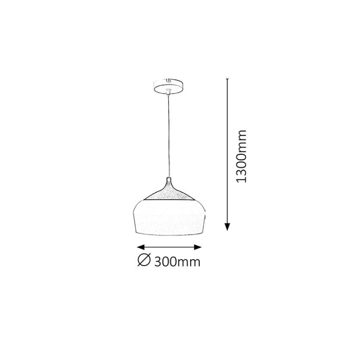 SUSPENSIE  SADIE 2563 CU 1 BRAT ALB ALB E27 1X60W 130X30X30CM [3]