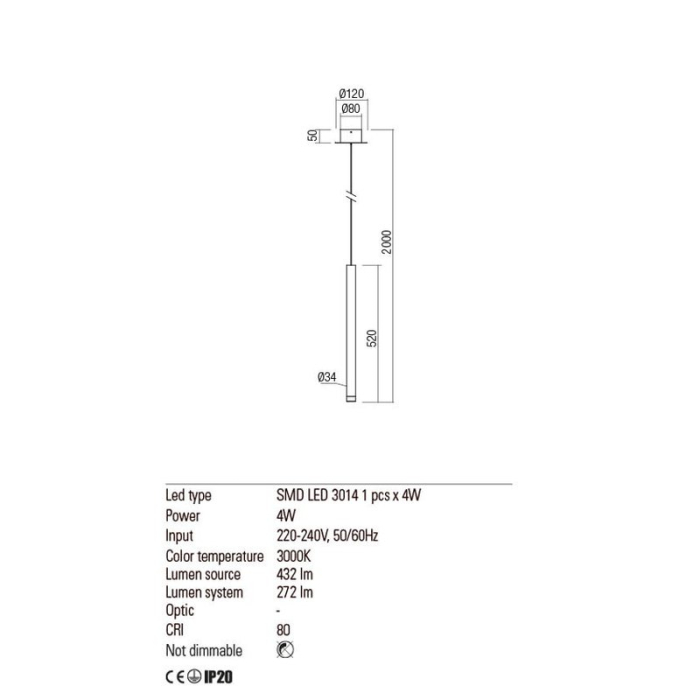 SUSPENSIE REDO LED MADISON 01-2043 [2]