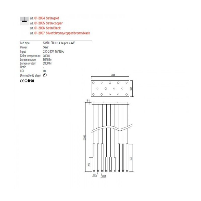 LUSTRA LED MADISON 1X56W [2]