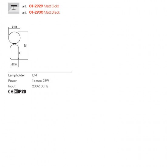 VEIOZA HELIOS AURIE E14 1X28W [2]