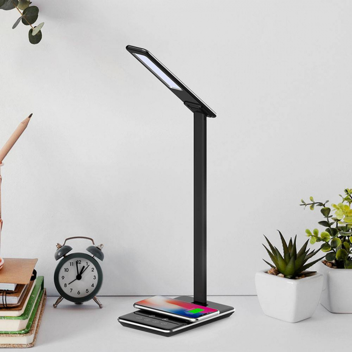 VEIOZA LED DE BIROU CU INCARCARE Wireless TLF - NEGRU-500LM [2]
