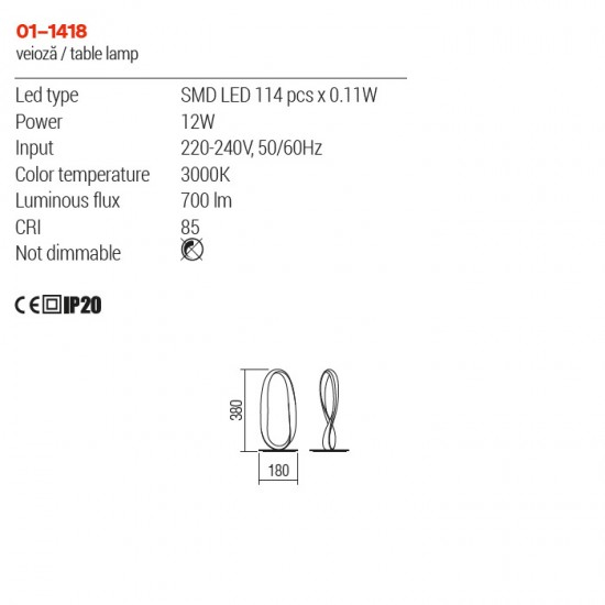 VEIOZA LED NUBO 12W ALBA 3000K [3]
