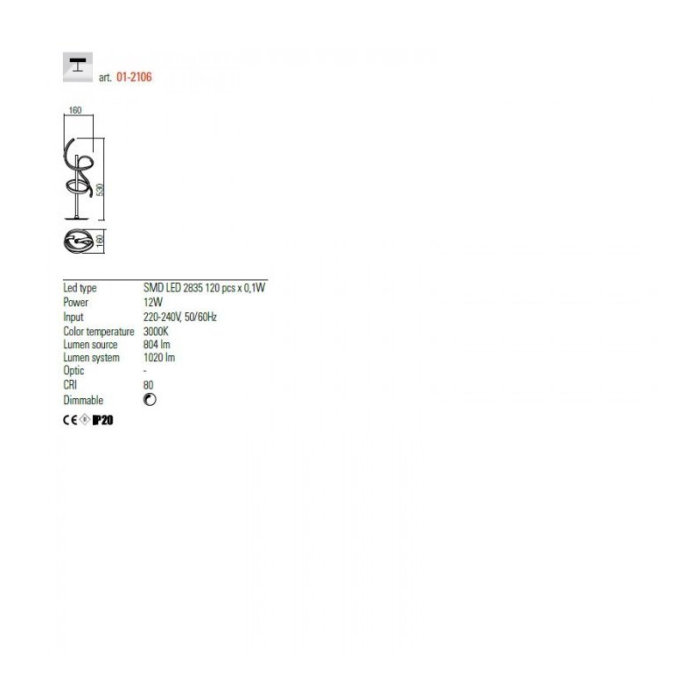 VEIOZA LED  GODART 1X12W LC [2]