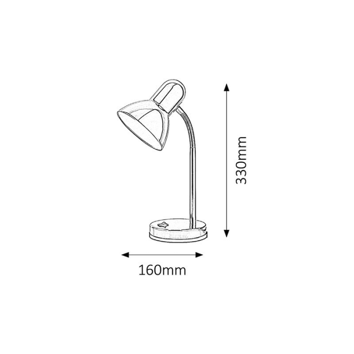 VEIOZA RABALUX CLARK 4255 CROM E27 1X40W 160X330MM [2]