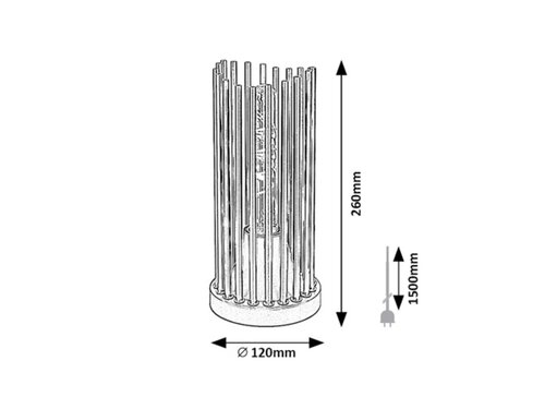VEIOZA ROXAS 1 E27 40W NEGRU/CUPRU [6]