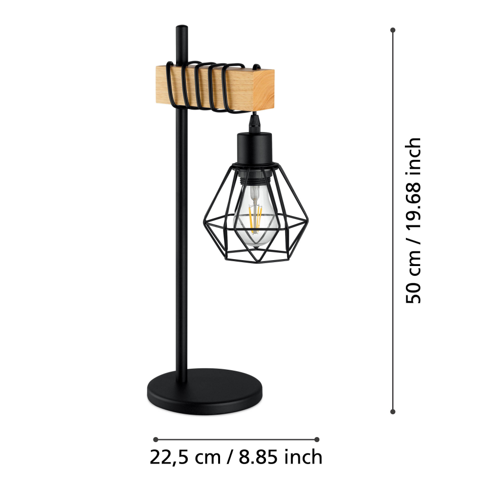 VEIOZA TOWNSHEND 5 METAL CU LEMN 1XE27 [2]