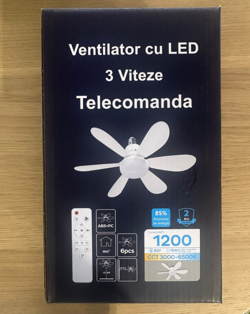 VENTILATOR CU BEC LED - 1X15W [4]