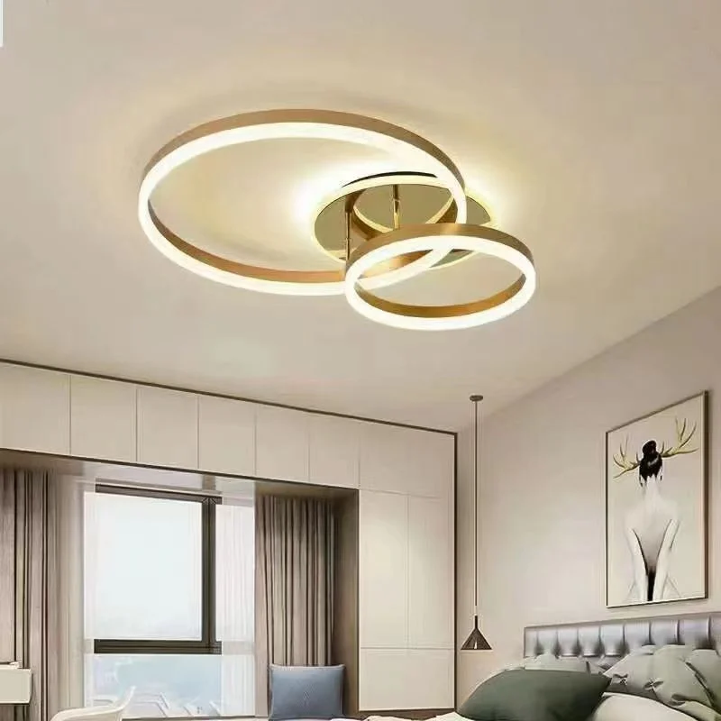 PLAFONIERE CU LED - PLAFONIERA LED 2 CERCURI AURIU  1X120W