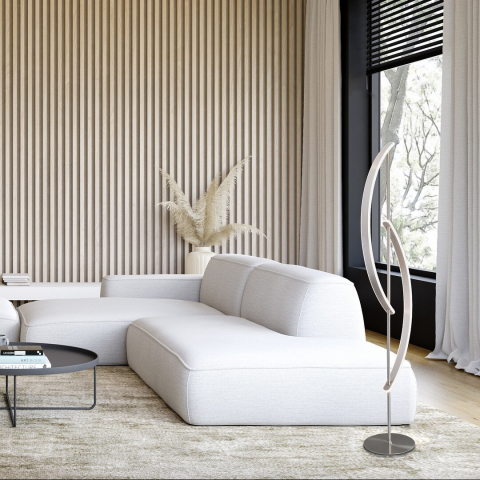 ■ ILUMINAT DE INTERIOR - LAMPADAR LED JARNELLE 1X30W 3000K 4000LM ALB/CROM 1500MM