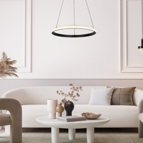 PENDUL GRETE LED NEGRU/ALB 1X32W LC 3650LM [2]