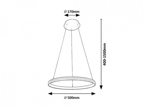 PENDUL GRETE LED NEGRU/ALB 1X32W LC 3650LM [3]