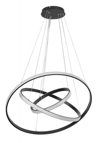 CANDELABRE CRISTAL & PENDULE - PENDUL GRETE LED NEGRU/ALB 100W LC 11900LM
