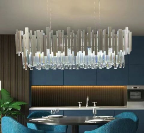 CANDELABRE CRISTAL & PENDULE - LUSTRA CRISTAL LED ARGINTIE 600X300