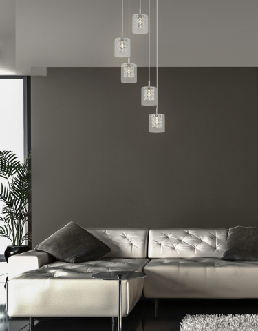 CANDELABRE CRISTAL & PENDULE - PENDUL CRISTAL DUCHESS 5X40W G9