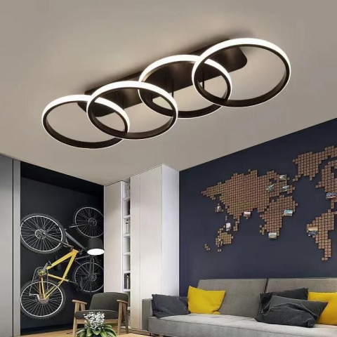■ ILUMINAT DE INTERIOR - PLAFONIEAR LED 1X104W NEGRU 3 NUANTE DE LUMINA