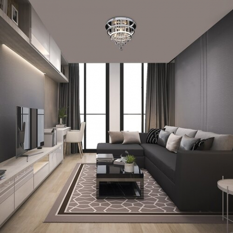LUSTRA CRISTAL LED 1X32W 4000K + 3XE14 [2]