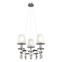 ■ ILUMINAT DE INTERIOR - LUSTRA BARBARA 3XE14 ALB/CROM