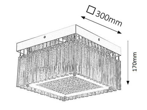 PLAFONIERA LED MARCELLA CRISTAL 1X18W 4000K [4]