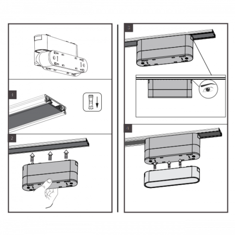 Accesoriu reglabil L-MBK pentru sina magnetica 2 CANALE [1]