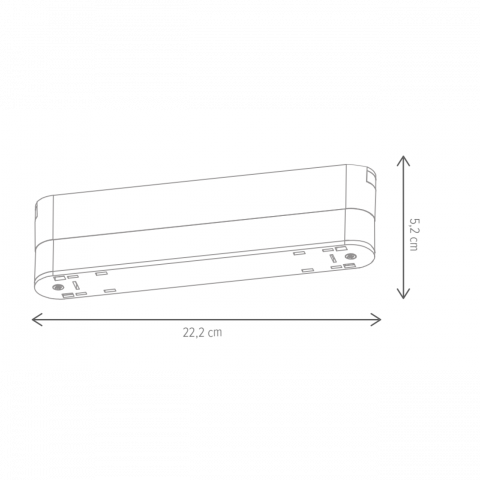 Accesoriu reglabil L-MWH pentru sina magnetica 2 CANALE [2]