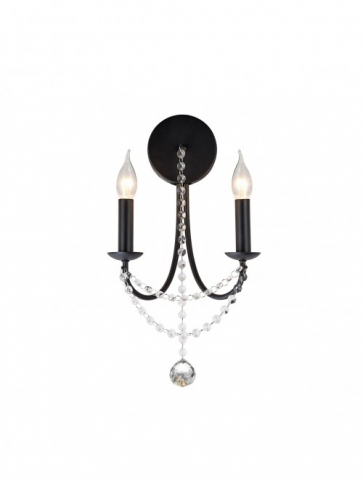 APLICE CRISTAL - APLICA  APHRODITE 2X28W E14 NEGRU