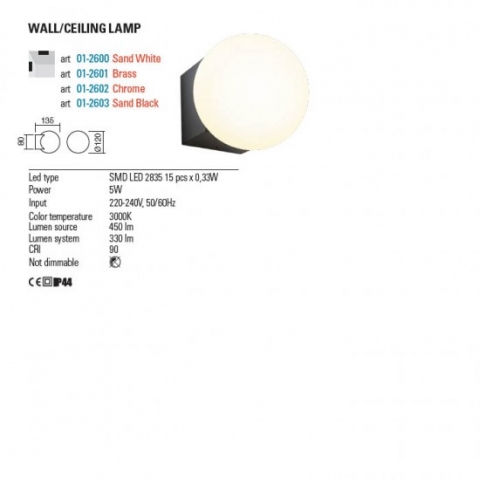 APLICA BILIA ALBA LED 5W IP 44 300K 330LM [1]