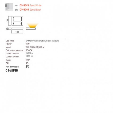 APLICA LAMINA LED ALBA 1X15W [2]