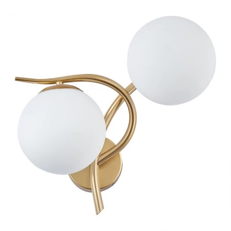 APLICE MODERNE - APLICA LED GLOB ALB/AURIU 2XE27