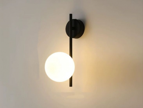 APLICE MODERNE - APLICA LED GLOB ALB-NEGRU 1XE14