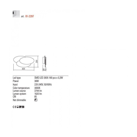 APLICA LED GAMER  alb 1x36w [1]