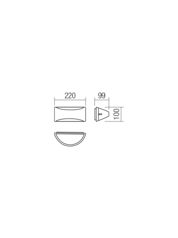 APLICA LED SCUDO ALB 1X12W 3000K [1]