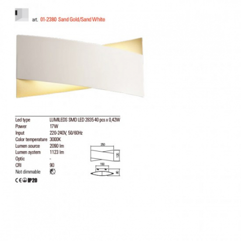 APLICA LED XAVIER ALB 1X17W LC [1]