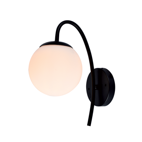 APLICE MODERNE - APLICA LINA 1X40W NEGRU/GLOB ALB