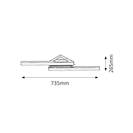 APLICA RABALUX ANTONIA 5895 CROM ALB LED 24W 73.5X26.5X7CM [2]