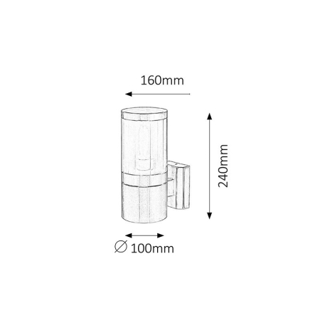 APLICA RABALUX ATLANTA 8166 DE EXTERIOR E27 1X60W 100X240MM [1]