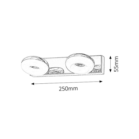 APLICA BEATA 5717 CROM METAL LED 10W 249X57MM [1]