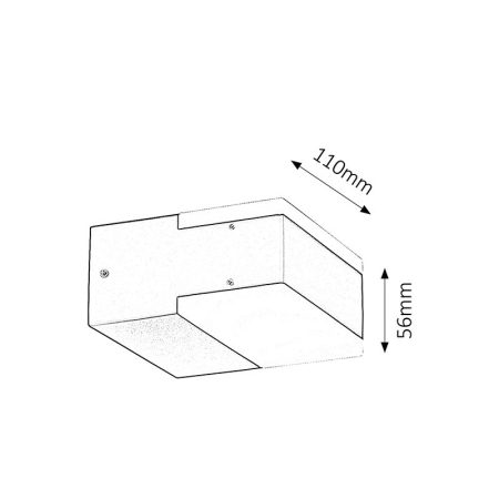 APLICA RABALUX BONA 8060 PENTRU ILUMINAT EXTERIOR ALB LED 9W 11X11.2X56CM [2]
