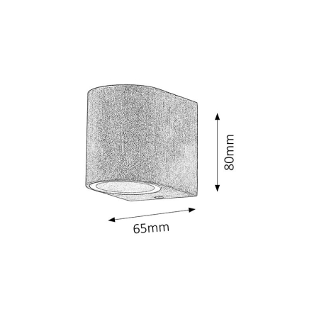 APLICA  CHILE  PENTRU ILUMINAT EXTERIOR GU10 1x35W 65X80MM [2]