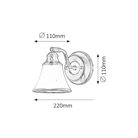 APLICA RABALUX GRANDO 6545 BRONZ ALB E14 R50 1X40W 110X125MM [5]