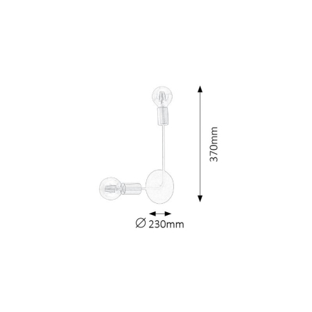 APLICA  LANNY 2102 NEGRU E27 2X15W [1]